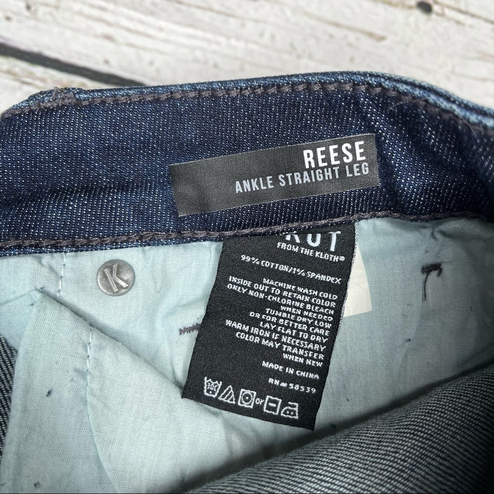 Kut From The Kloth Reese Ankle Straight Leg Jeans Size 4 - Picture 3 of 10